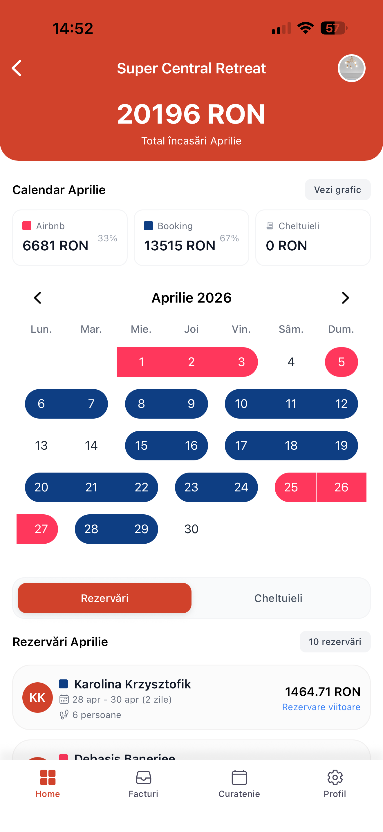AEDO App - Reservation Calendar